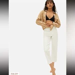 everlane cropped straight regular pant - size 8